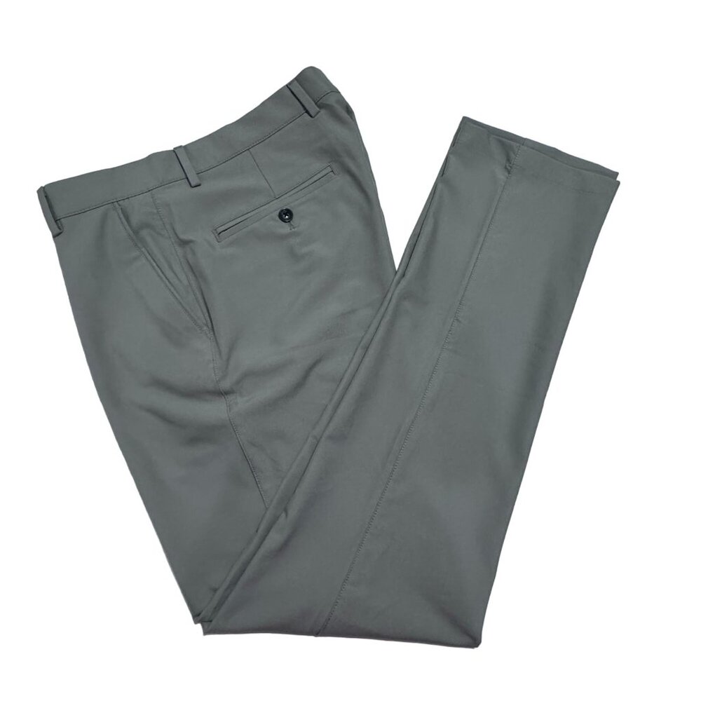 Mens Pants 32x32 Gray Greg Norman Dress Shark Logo Slacks Dress Pants